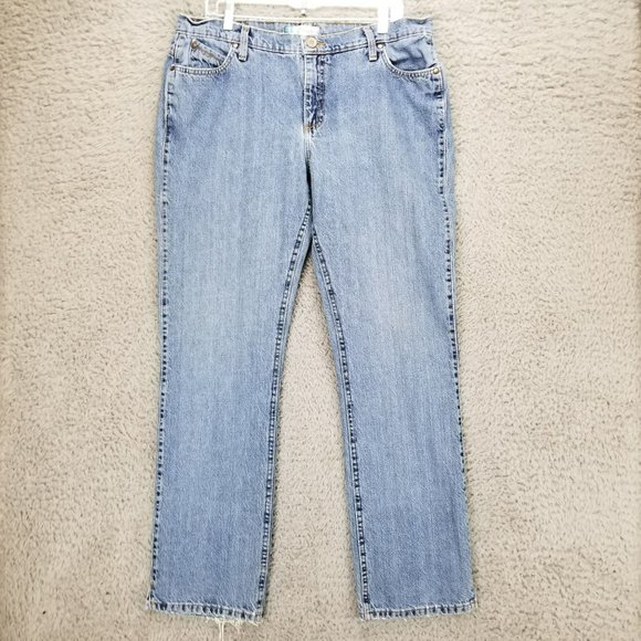 Wrangler Jeans Womens 15 Medium Wash Cotton MId Rise Shaping Bootcut - Picture 2 of 16